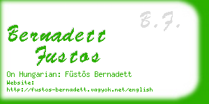 bernadett fustos business card